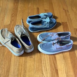 Sperry men’s size 9.5 boat shoes, lot of three